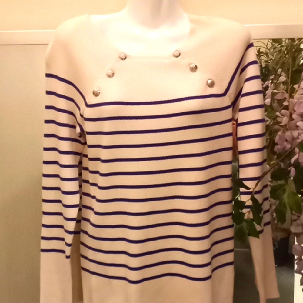 Lauren Ralph Lauren  Striped Fitted Sweater
